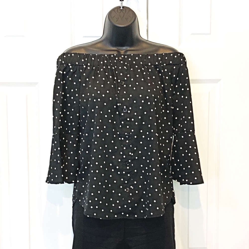 DIZZIRE Black Dot Top